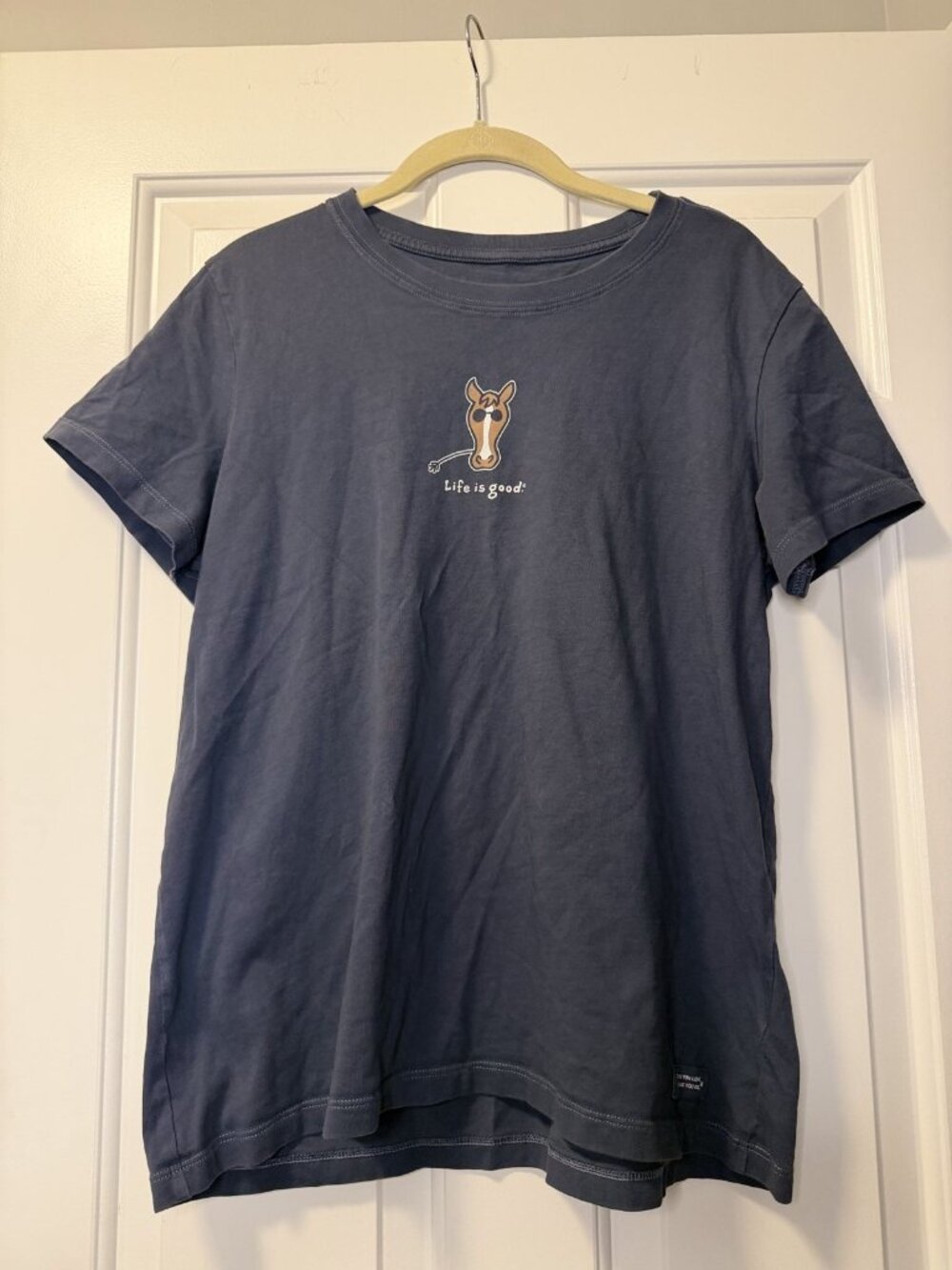 Life is Good Crusher Tee Horse Graphic Size Women's L